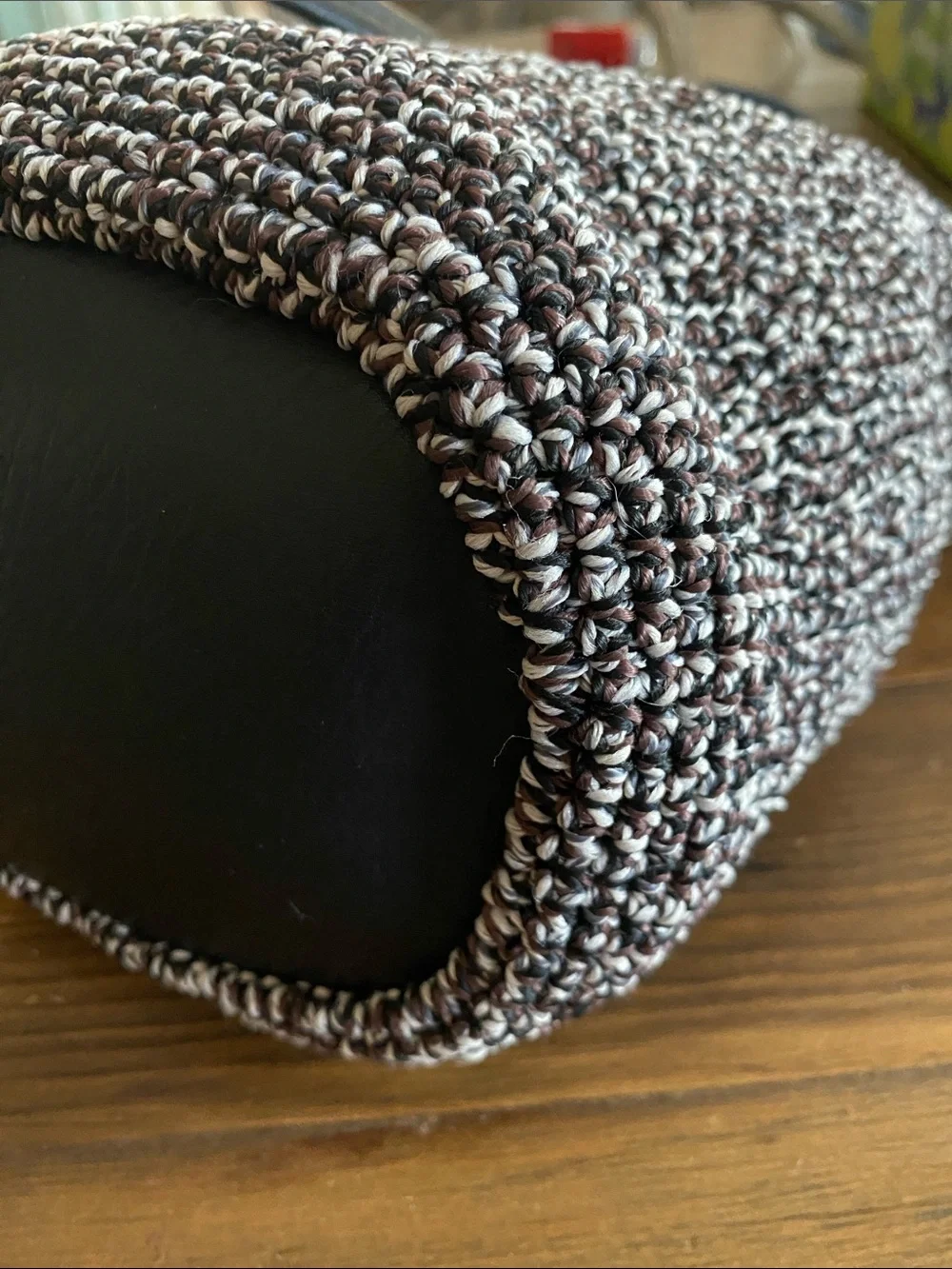 The Sak Crochet Hobo bag w/ leather strap Silver Hardware & Zippered Pocket